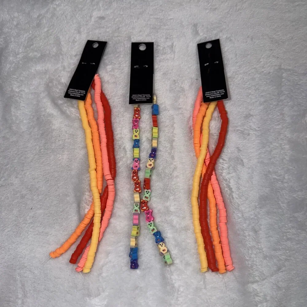 Vinyl Disc Beads 10 full strands of 200+ beads per strand New By Color Gallery